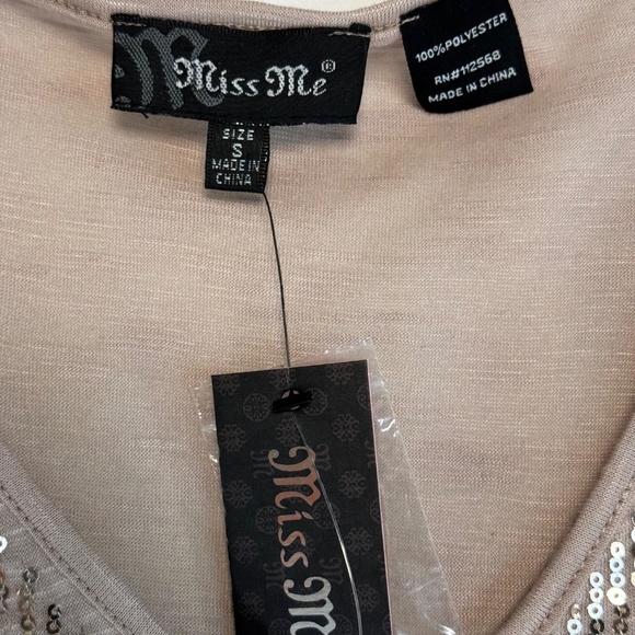 Miss Me Sequin Chevron Top | Women’s Size S  | New with Tags - Picture 5 of 9